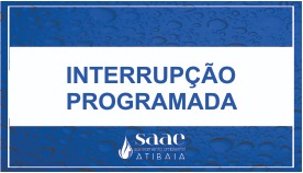 Interrupo programada do abastecimento